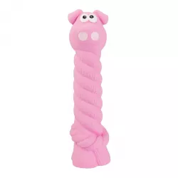 Prasátko s latexovým lanem a chroupacím zvukem 15 cm, latex, HipHop HipHop Dog