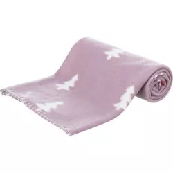 Vánoční deka NIVIA 150 x100 cm, fleece, šedá/berry/petrolejová TRIXIE