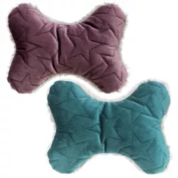 Xmas Bone - kost, hračka pro psy, 20 cm, samet/plyš, berry/petrolejová TRIXIE
