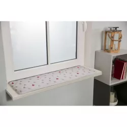 Xmas NIVIA mat, vánoční plyšová podložka na parapet, 90 x 28 cm, krémová TRIXIE