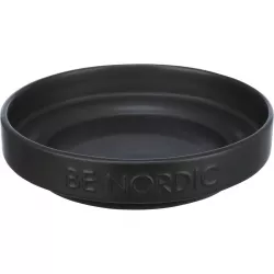 BE NORDIC keramická miska plytká, 0.3l / 16 cm, černá TRIXIE