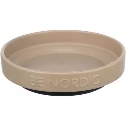 BE NORDIC keramická miska plytká, 0.3l / 16 cm, šedohnědá TRIXIE