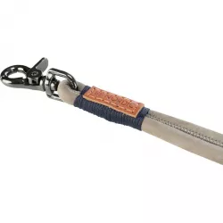 BE NORDIC kulaté kožené vodítko XS-L: 1.20 m/ 8 mm, šedá TRIXIE