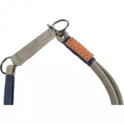 BE NORDIC kulatý polostahovací kožený obojek, S: 35 cm/ 5 mm, šedá TRIXIE