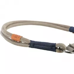 BE NORDIC kulatý polostahovací kožený obojek, S: 35 cm/ 5 mm, šedá TRIXIE