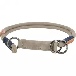 BE NORDIC kulatý polostahovací kožený obojek, XS-S: 30 cm/ 5 mm, šedá TRIXIE