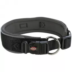 PREMIUM obojek extra široký, S-M: 33-42 cm/35 mm, černá/grafit TRIXIE