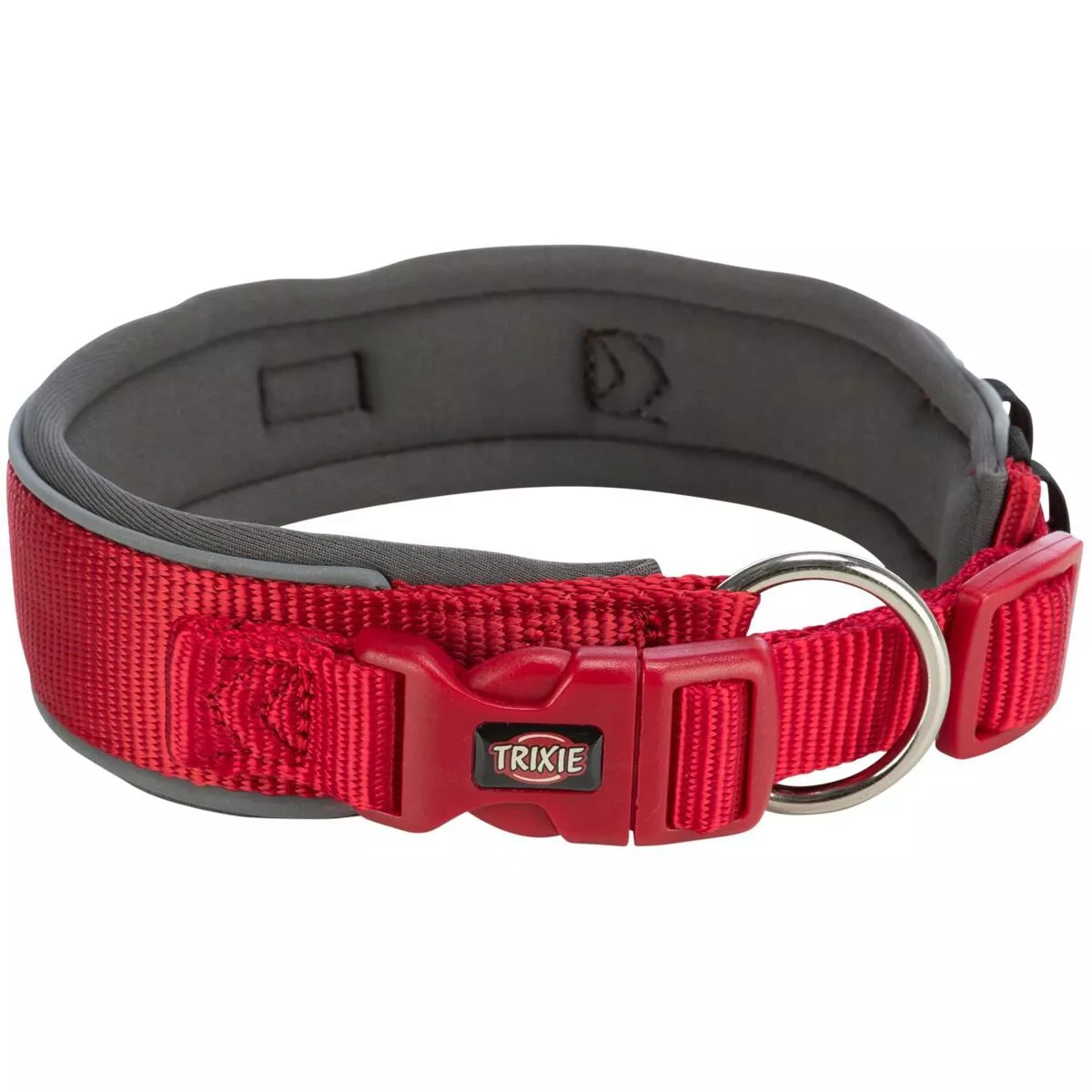 PREMIUM obojek extra široký, XS-S: 27-35 cm/25 mm, červená/grafit TRIXIE