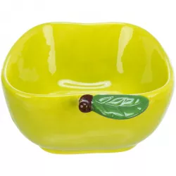 Keramická miska JABLKO (morče,králík), 180 ml/ 12 x 11 cm, zelená TRIXIE