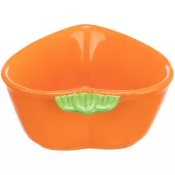 Keramická miska MRKEV (morče,králík), 180 ml/ 12 x 11 cm, oranžová TRIXIE
