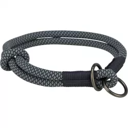 Soft Rope kulatý polostahovací obojek, S: 35 cm/ 10 mm, černá/šedá TRIXIE