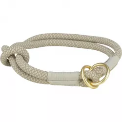 Soft Rope kulatý polostahovací obojek, S: 35 cm/ 10 mm, šedá/světlešedá TRIXIE
