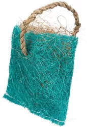 Taštička s kokosovým vláknem - hračka pro hlodavce, sisal, 10 x 13 cm, modrá TRIXIE
