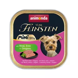 ANIMONDA paštika Vom Feinsten MINI - hovězí, kachna, oregáno pro psy 100 g