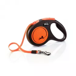 Flexi New Neon M pásek 5 m, max.25 kg, oranžová Flexi New Neon M pásek 5 m, max.25 kg, oranžová