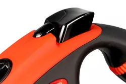 Flexi Xtreme L pásek 5 m, max. 65 kg, černá/oranžová