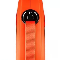 Flexi Xtreme L pásek 5 m, max. 65 kg, černá/oranžová