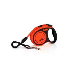 Flexi Xtreme L pásek 5 m, max. 65 kg, černá/oranžová