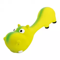 Hrošík ležící - tvar činky, se zvukem, 22 cm, latex, zelená, HipHop HipHop Dog