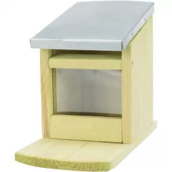 Krmná stanice pro veverky 12 x18 x 24 cm, přírodní borové dřevo/kov TRIXIE