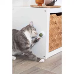 Kulička Catnipu v samolepícím držáku, 5 cm, bílá/zelená TRIXIE