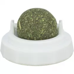 Kulička Catnipu v samolepícím držáku, 5 cm, bílá/zelená TRIXIE