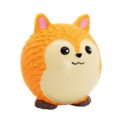 Míček v designu Totoro liška, se zvukem, 8 cm, latex, oranžová, HipHop HipHop Dog