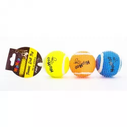 Neonový ve tmě svítící tenis. míč 6,5 cm (3 ks/bal.) HIPHOP DOG