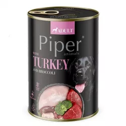 PIPER s krůtou a brokolicí, konzerva pro psy 400g
