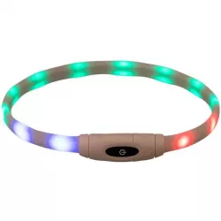 Flash USB svítící obojek, XS-XL: 65 cm / 16 mm, multi-color TRIXIE