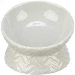 Keramická miska vyvýšená, ergonomický tvar, 0,15 l / 13 cm, světlešedá TRIXIE