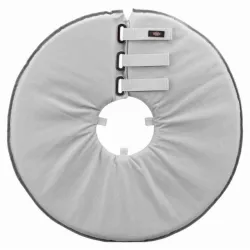 Ochranný měkký límec "disk", L-XL: 53-56 cm/27 cm, polyester/pěna, šedá TRIXIE