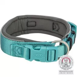 PREMIUM obojek EXTRA široký,L: 46-55 cm/50 mm - aqua/grafit