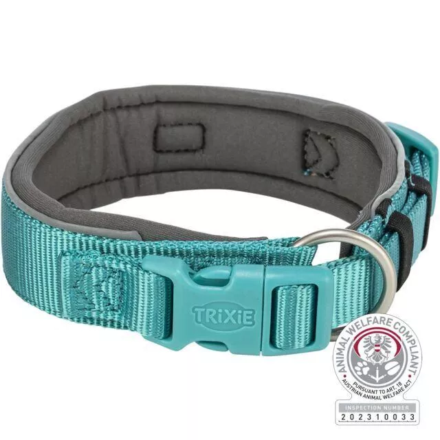 PREMIUM obojek EXTRA široký,L: 46-55 cm/50 mm - aqua/grafit TRIXIE