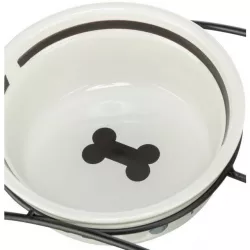 Keramická miska FOOD, bílá/černá 0,6 l/ ø 15 cm TRIXIE