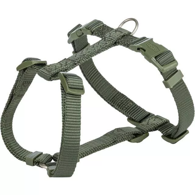 H-postroj PREMIUM, olivově zelená L-XL:hruď:75-120cm/25mm TRIXIE