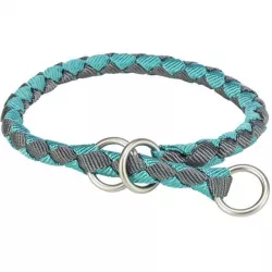 Obojek CAVO kulatý polostahovací, aqua/grafit XS-S: 25-31cm/ ø12mm TRIXIE