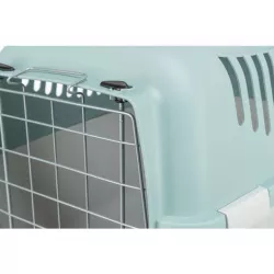 Transportní box CAPRI 3 Open Top, S: 40 x38 x 61 cm, výklopné otevírání, světlešedá/šalvějová TRIXIE