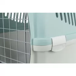 Transportní box CAPRI 3 Open Top, S: 40 x38 x 61 cm, výklopné otevírání, světlešedá/šalvějová TRIXIE