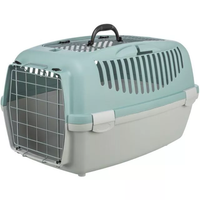 Transportní box CAPRI 3 Open Top, S: 40 x38 x 61 cm, výklopné otevírání, světlešedá/šalvějová TRIXIE