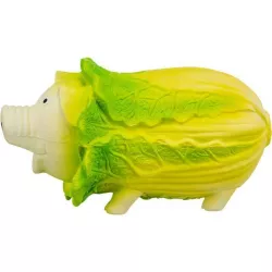 Cabbage Pig - prasátko v zelí, 23 cm, latexová hračka se zvukem, světlezelená TRIXIE