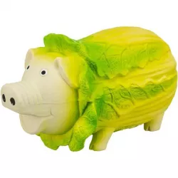 Cabbage Pig - prasátko v zelí, 23 cm, latexová hračka se zvukem, světlezelená TRIXIE