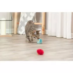 Chlupatý chrastící míček "ptáče", ø 6 cm, plyš, různé barvy TRIXIE