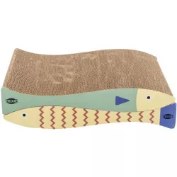 Škrabací karton "ryba", catnip, 2 ks, 40 x 30 x 11 cm, mátová/krémová TRIXIE