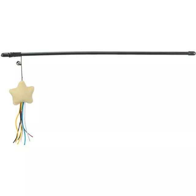 Hrací prus s plyšovou hvězdou s catnipem, rolnička, 46 cm, plast/plyš TRIXIE