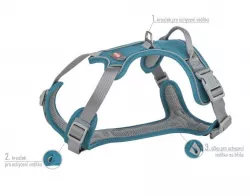 Postroj PREMIUM ACTIVE, grafit S-M: 39-56 cm/ 15 mm TRIXIE