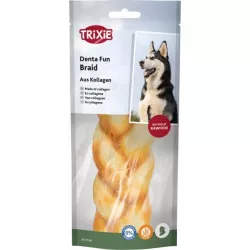 DentaFun Braid, kolagenový žvýkací copánek s kuřetem, 13 cm/ 65 g TRIXIE