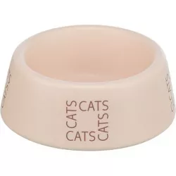 Keramická miska pro kočky s nápisem CATS, 0,15 l/ø 12 cm, růžová TRIXIE