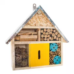 PetBuddy barevná vilka, hotel pro hmyz, 30 x 9 x 27.5 cm, borové dřevo Pet Buddy