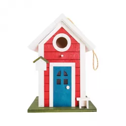 PetBuddy červená chaloupka, ptačí budka, 18 x 15 x 26 cm, borové dřevo Pet Buddy